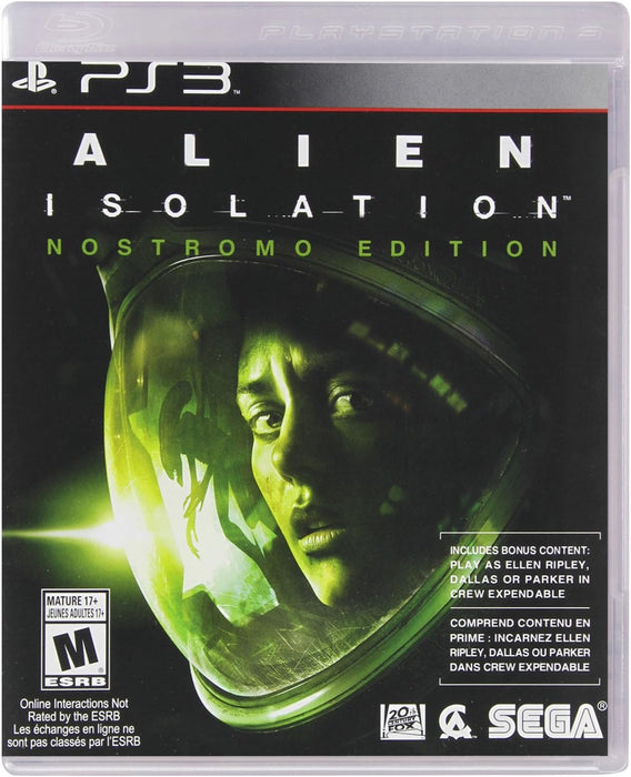 Alien: Isolation Nostromo Edition (USA IMPORT) (DELETED TITLE) PS3