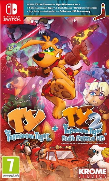 Ty the Tasmanian Tiger HD & Ty the Tasmanian Tiger 2: Bush Rescue HD (Double Pack) (Spanish Box - EFIGS In Game) Switch
