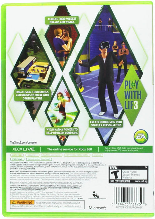 The Sims 3 (USA IMPORT) (Multi Region) Xbox 360