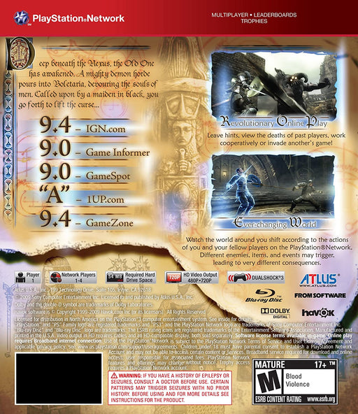 Demon's Souls (USA) (Region Free) PS3