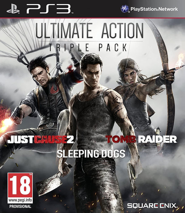Ultimate Action Triple Pack (Just Cause 2, Sleeping Dogs & Tomb Raider) PS3
